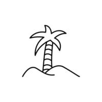 eiland, reis, palm vector icoon illustratie