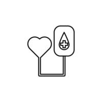 hart, bloed bijdrage vector icoon illustratie