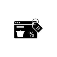 e-commerce, browser vector icoon illustratie