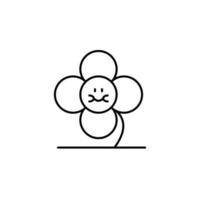 zon bloem glimlach vector icoon illustratie