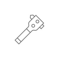 Spoedgevallen, glas hamer vector icoon illustratie