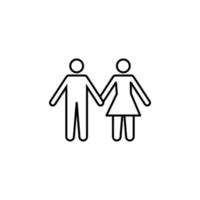 Mens en vrouw lijn vector icoon illustratie