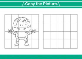 kopiëren de afbeelding leerzaam spel voor kleuterschool en kleuterschool.werkblad spel voor kinderen vector