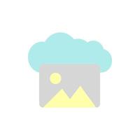 wolk, afbeelding vector icoon illustratie