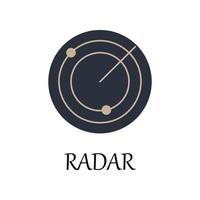 gekleurde radar vector icoon illustratie