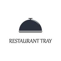 gekleurde restaurant dienblad vector icoon illustratie