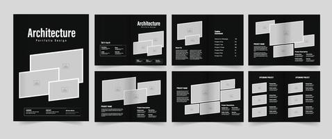 creatief portefeuille ontwerp of architectuur portefeuille lay-out sjabloon vector