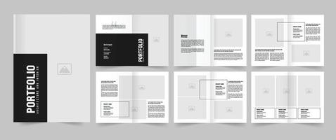 architectuur portefeuille ontwerp of portefeuille lay-out vector