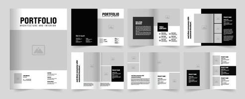 stedelijk portefeuille ontwerp of portefeuille ontwerp of architectuur portefeuille lay-out sjabloon vector