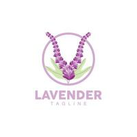 lavendel logo, hand- getrokken bruiloft fabriek ontwerp, landbouw vector, symbool illustratie sjabloon icoon vector