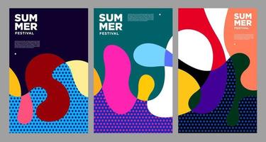 vector kleurrijk vloeistof abstract achtergrond voor zomer banier