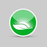 ecologie logo's van groen blad natuur element pictogram op witte achtergrond. vector illustrator