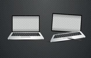 laptop algemeen zilver 3d mockup vector