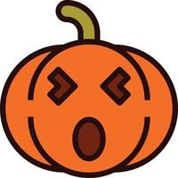 emoji pompoen halloween vector