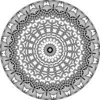 gemakkelijk circulaire patroon in het formulier van mandala voor henna, mehndi, tatoeëren, decoratie. decoratief ornament in etnisch oosters stijl. kleur boek bladzijde voor kinderen. wijnoogst decoratief elementen vector