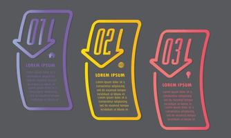 moderne tekstvaksjabloon, banner infographics vector