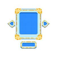 game ui gouden diamantbord met pixelstijl vector