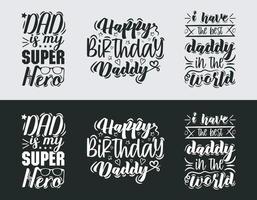 vader typografie ontwerp bundel vector