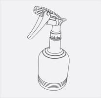 spray fles hand tekenen in vector eps 10