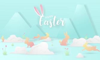 happy easter achtergrond. vector illustratie