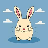 een schattig tekenfilm konijn artwork vector illustratie