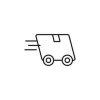 levering vrachtauto vector icoon illustratie