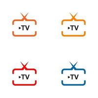 tv-kanaalprogramma logo ontwerpsjabloon vector