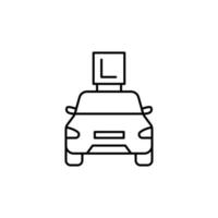 auto, aan het leren vector icoon illustratie