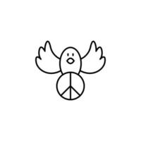 vogel vrede symbool vector icoon illustratie