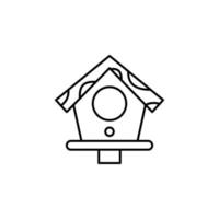 vogelhuisje, huis vector icoon illustratie