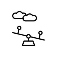 schommel, wolk vector icoon illustratie
