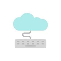 wolk, toetsenbord vector icoon illustratie