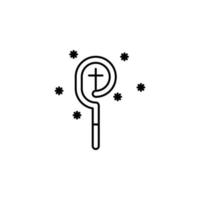 Patrick dag, culturen, ferula, heilige patrick, toverstaf vector icoon illustratie