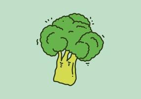 groen kleur ontwerp van de broccoli vector