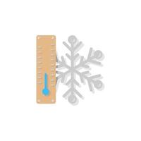 thermometer verkoudheid sneeuwvlok vector icoon illustratie