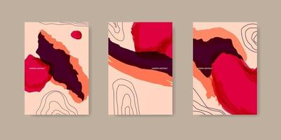 abstracte moderne vormen. set van creatieve minimalistisch. briefkaart of brochure omslagontwerp. vector