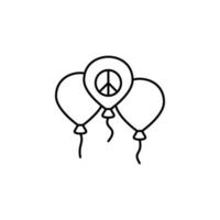 ballonnen vrede symbool vector icoon illustratie