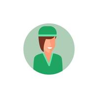 gekleurde avatar van verpleegster vector icoon illustratie