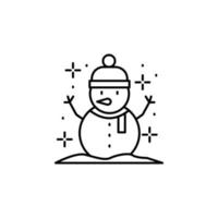 sneeuwman vector icoon illustratie
