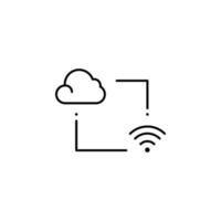 wolk, internet technologie vector icoon illustratie