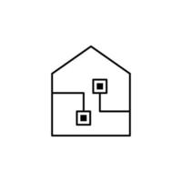 slim huis vector icoon illustratie
