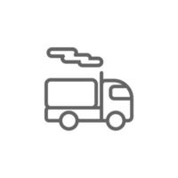 container, olie, vrachtauto lijn vector icoon illustratie