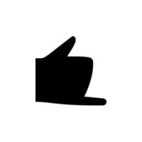 hand, vingers, gebaar, voor onderdak vector icoon illustratie