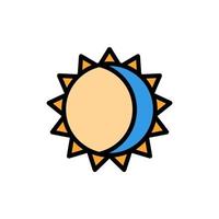 maan zon vector icoon illustratie