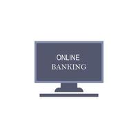 online bank gekleurde vector icoon illustratie