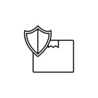 pakket bescherming lijn vector icoon illustratie