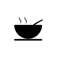 soep in een bord vector icoon illustratie