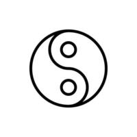ying yang teken vector icoon illustratie