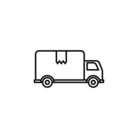 levering vrachtauto vector icoon illustratie