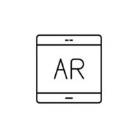tablet, uitgebreid realiteit vector icoon illustratie